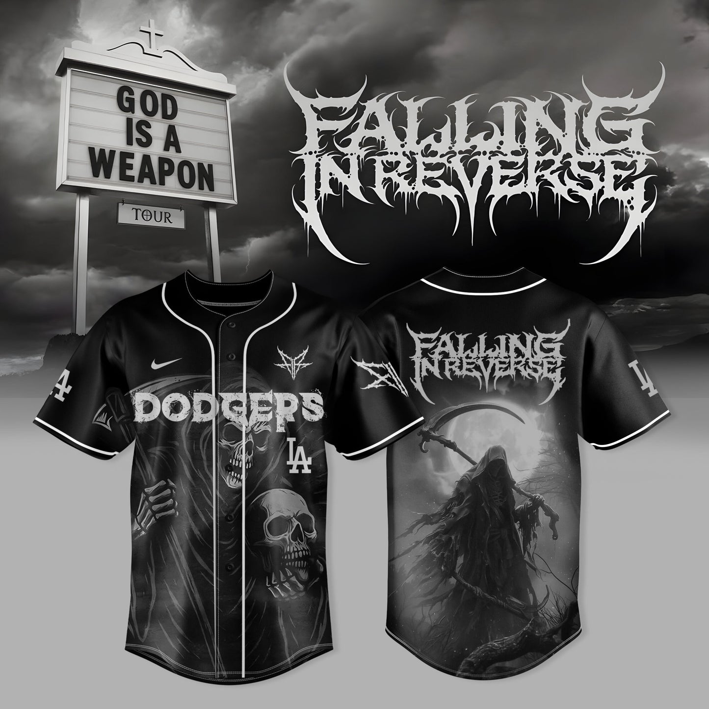 _      Los Angeles Dodgers x Falling In Reverse – “God Is a Weapon Tour” 2025