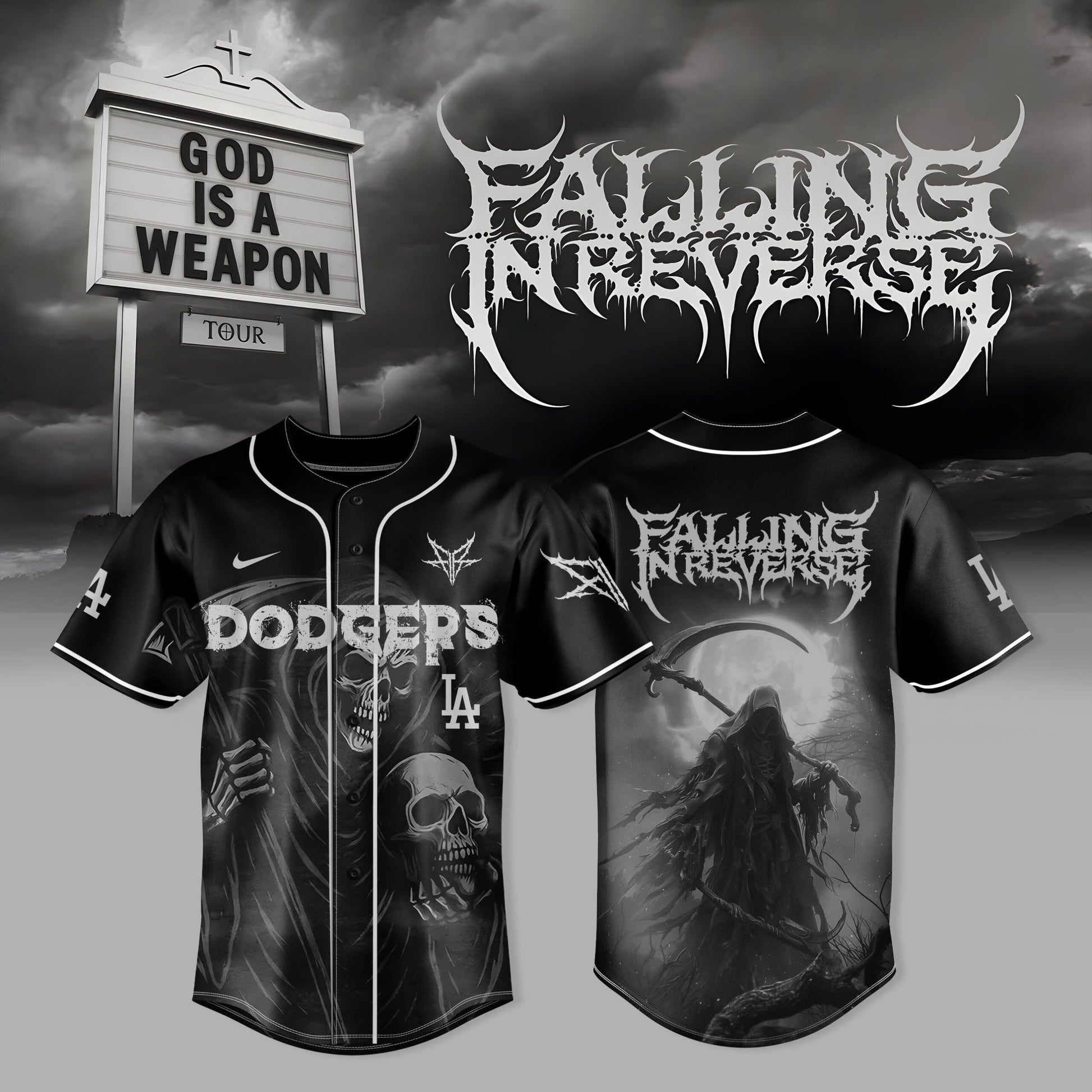 _      Los Angeles Dodgers x Falling In Reverse – “God Is a Weapon Tour” 2025