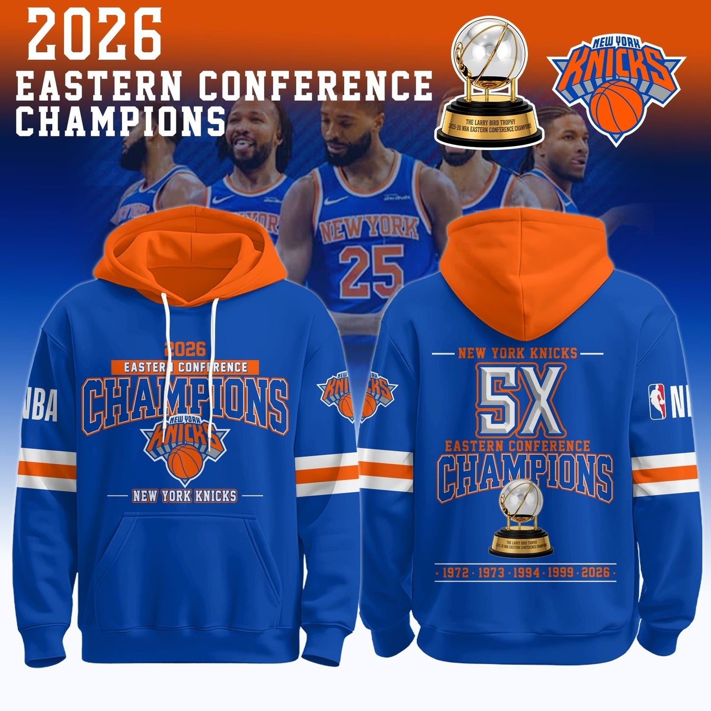 NEW YORK KNICKS 2026 Eastern Conference Champions Hoodie