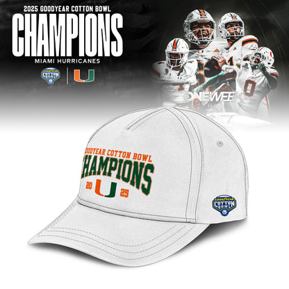 Miami Hurricanes College Football Playoff 2025 Cotton Bowl Champions T-Shirt v2