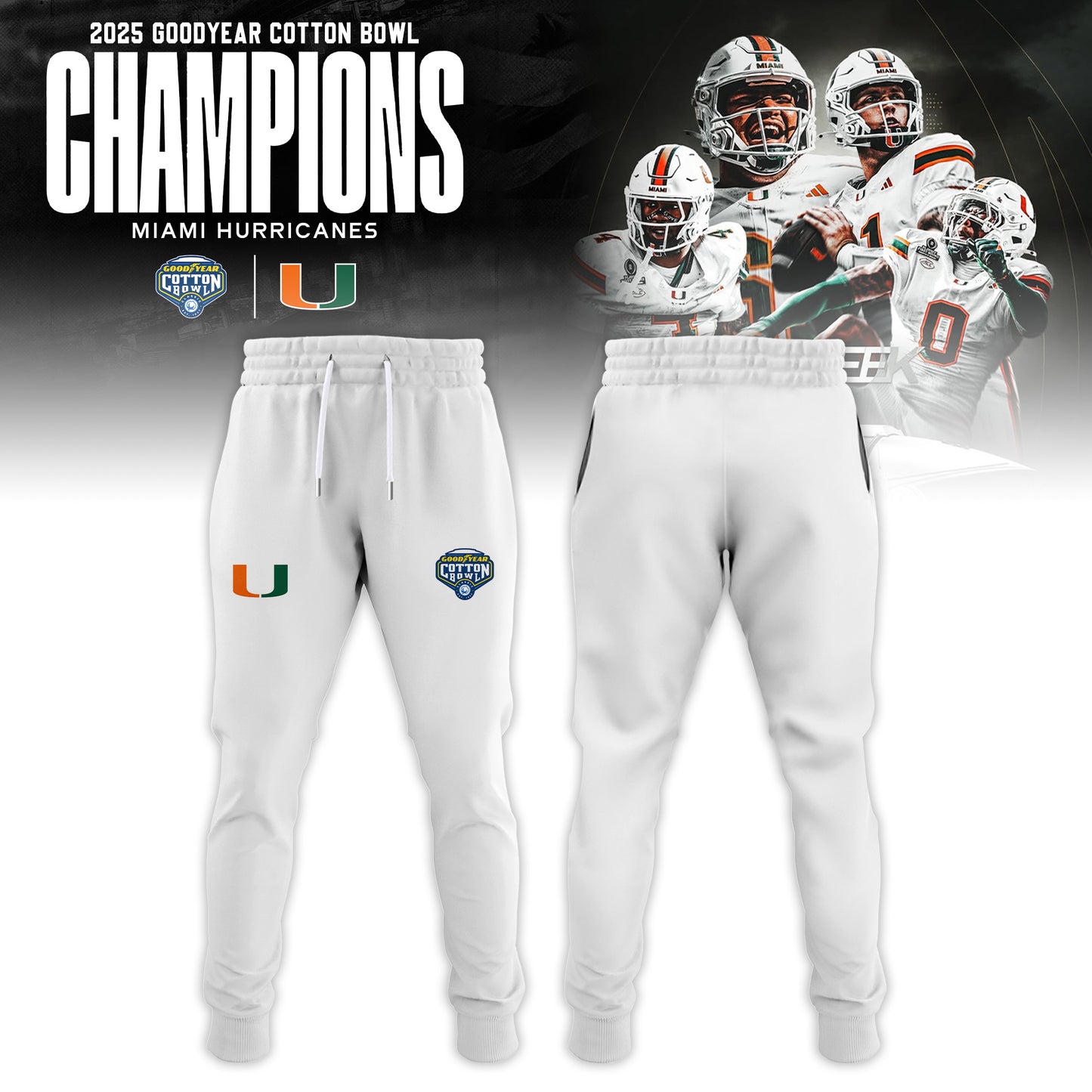 Miami Hurricanes College Football Playoff 2025 Cotton Bowl Champions T-Shirt v2