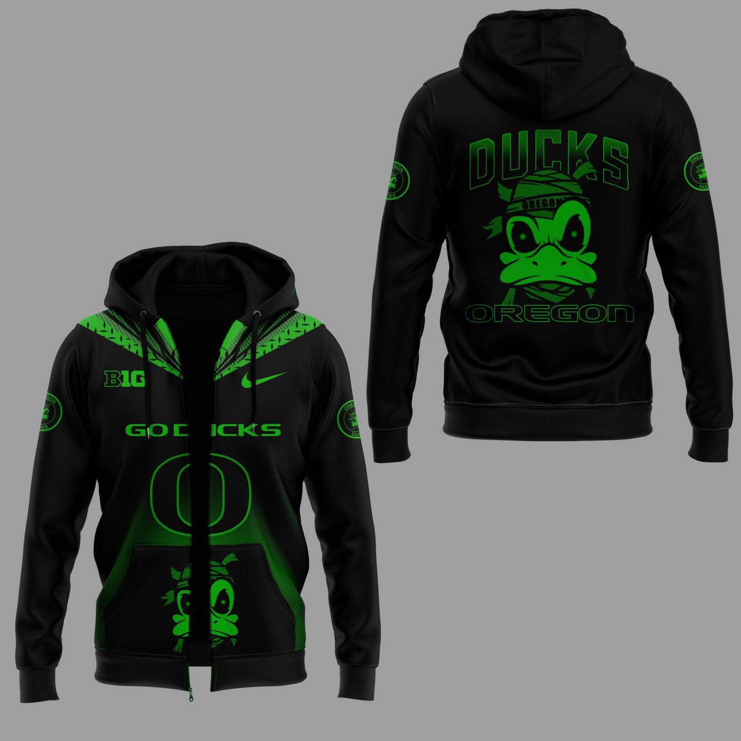 Limited Edition Mummy Duck Black Zip Hoodie-ND02102539