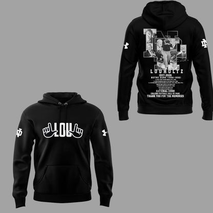 Limited Edition Irish FB Remembering the life and legacy of Lou Holtz 1937-2026 Hoodie