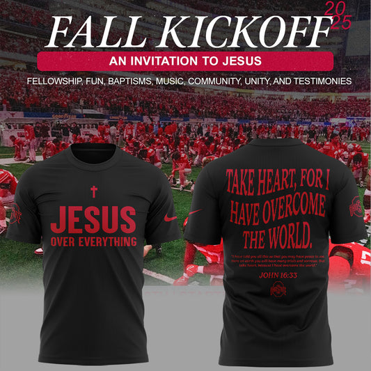 Limited Edition JESUS Over Everything Black TShirt-ND08182548