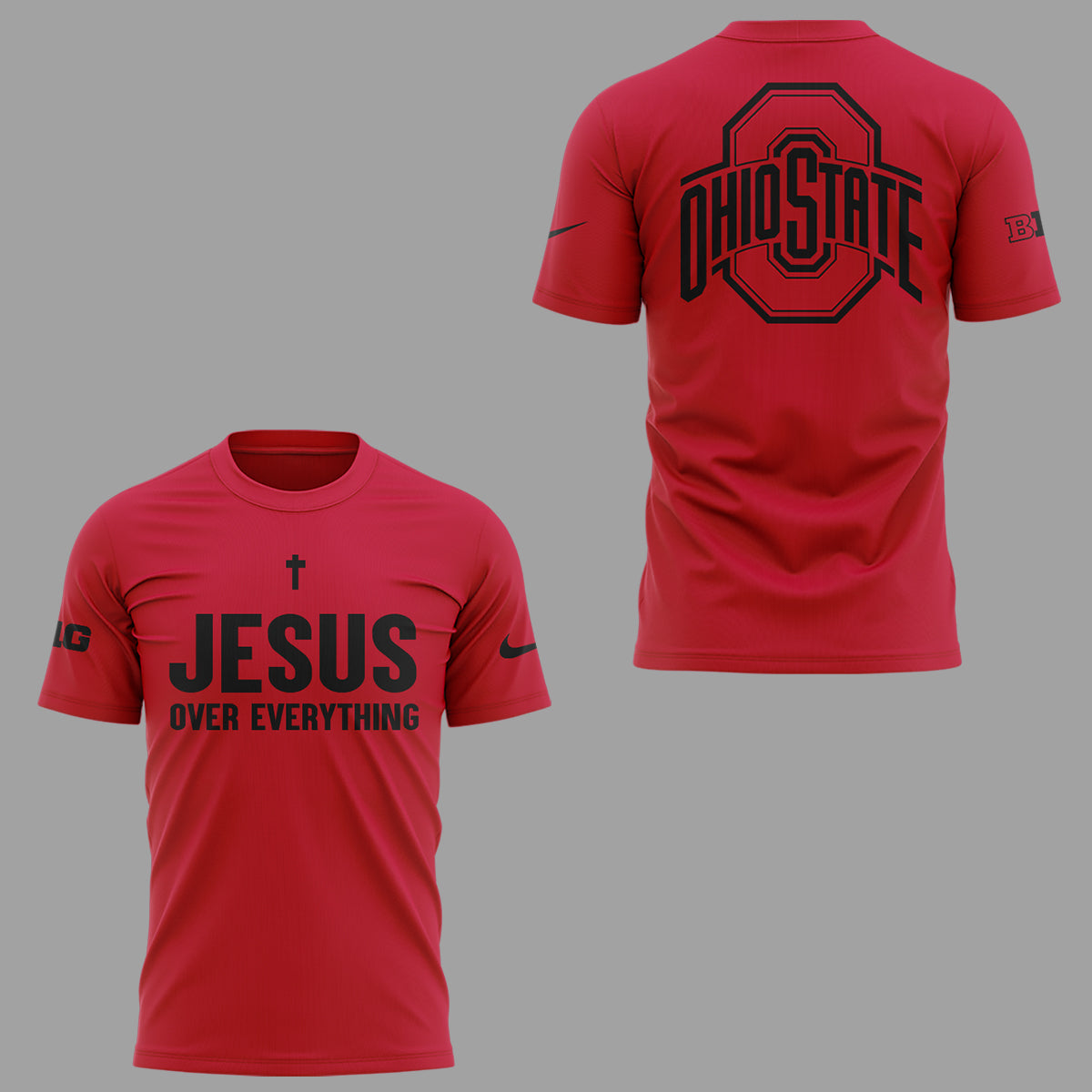 Limited Edition JESUS Over Everything Red TShirt-ND08182550