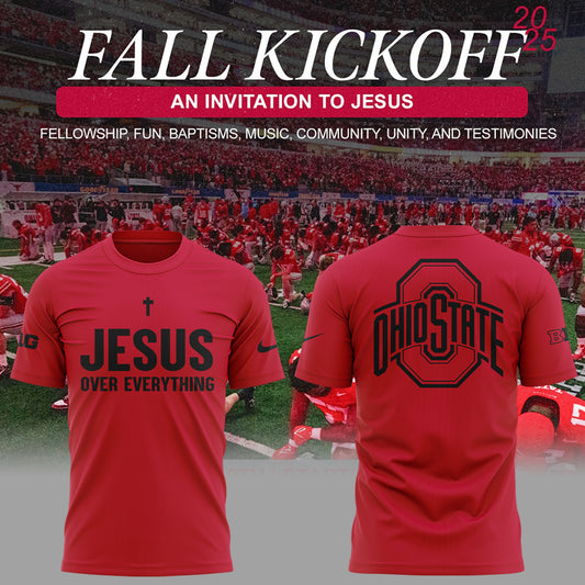 Limited Edition JESUS Over Everything Red TShirt-ND08182550