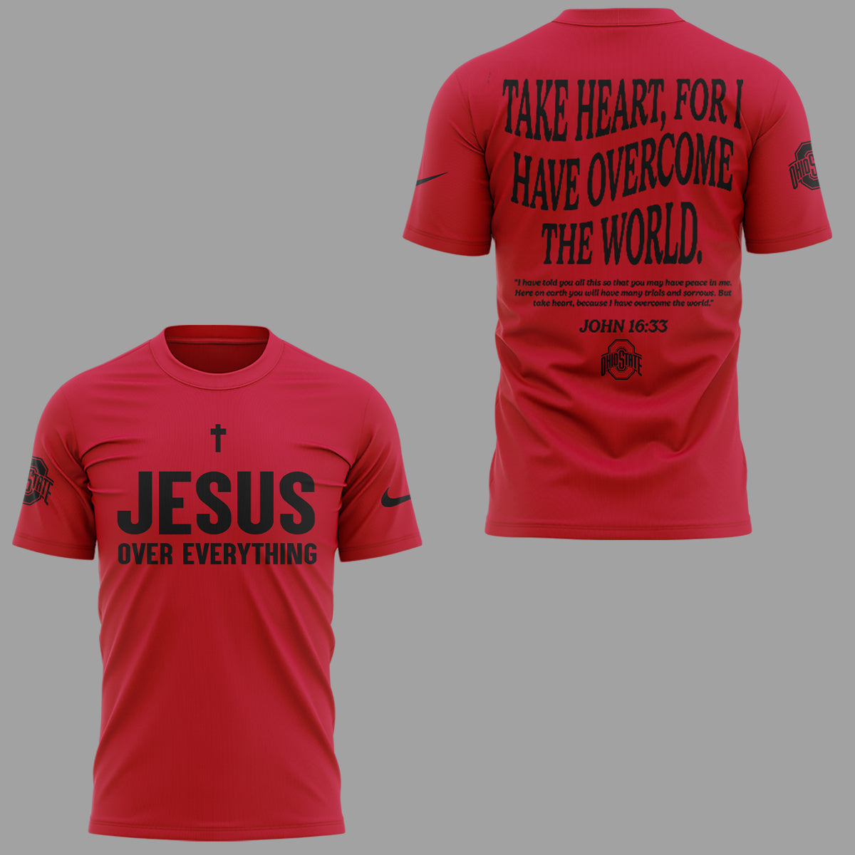 Limited Edition JESUS Over Everything Red TShirt-ND08182551