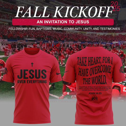 Limited Edition JESUS Over Everything Red TShirt-ND08182551