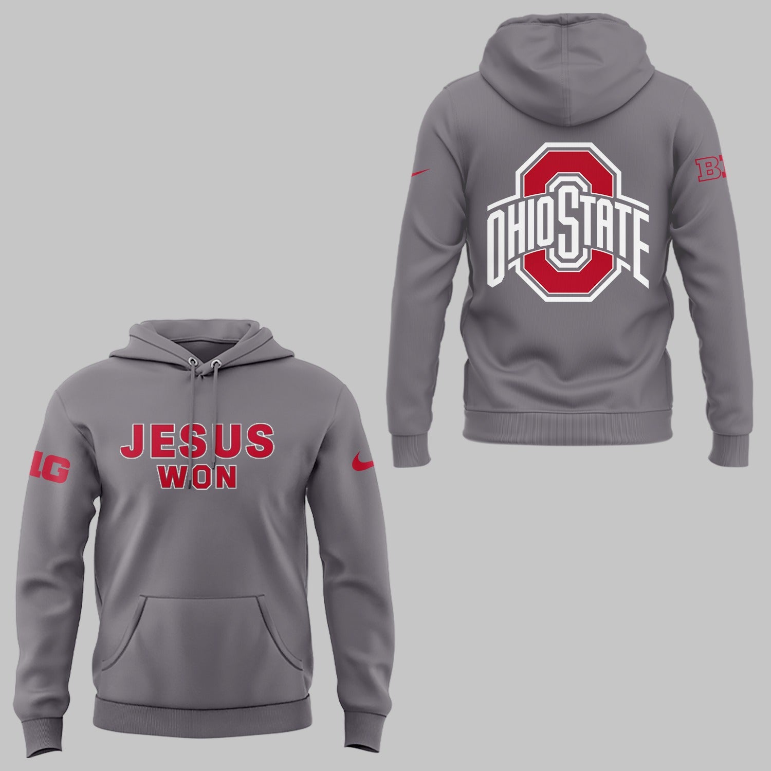 Limited Edition JESUS WON Gray Hoodie-ND090925112