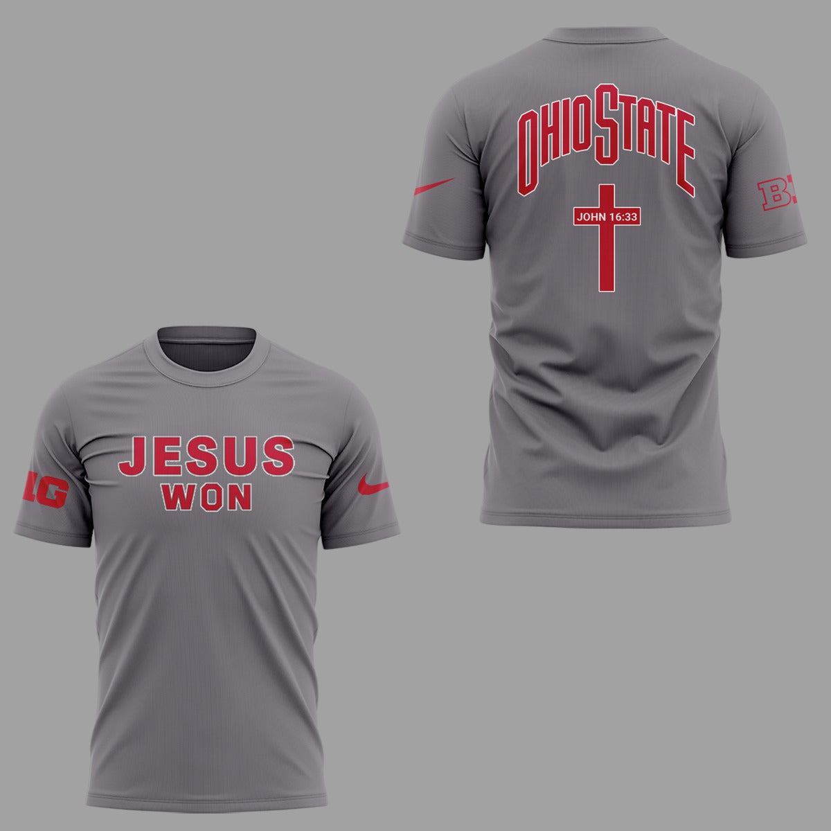 Limited Edition JESUS WON Gray TShirt 2024-ND090925115