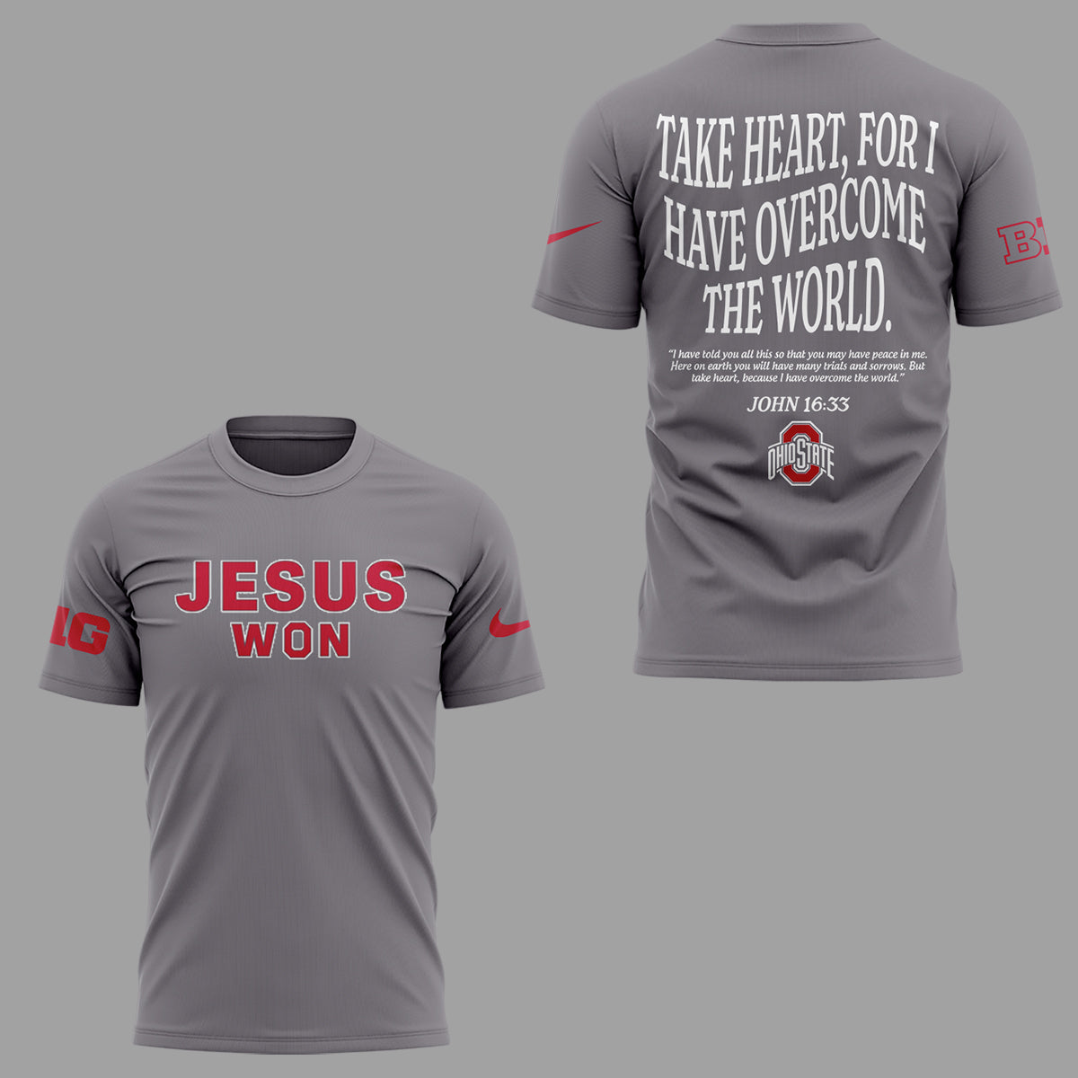 Limited Edition JESUS WON Gray TShirt-ND09092512
