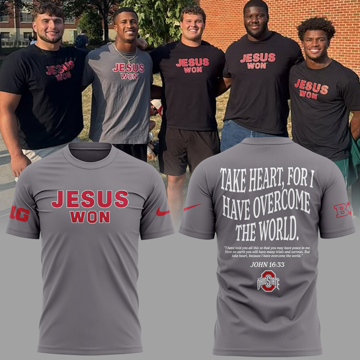Limited Edition JESUS WON Gray TShirt-ND09092512