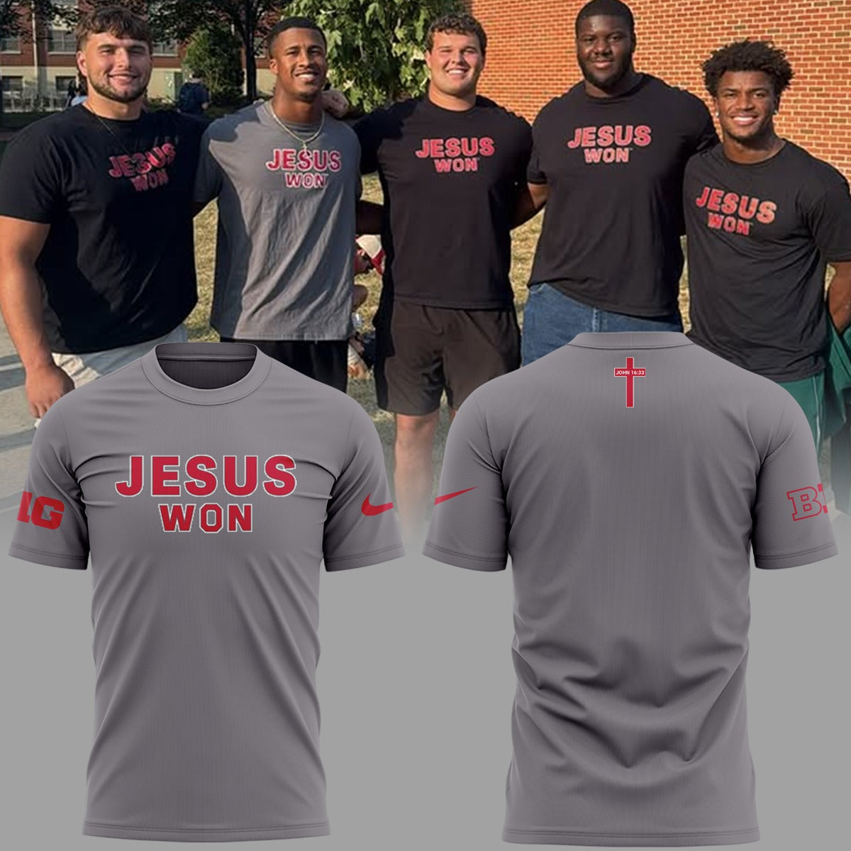 Limited Edition JESUS WON Gray TShirt 2024-ND090925120