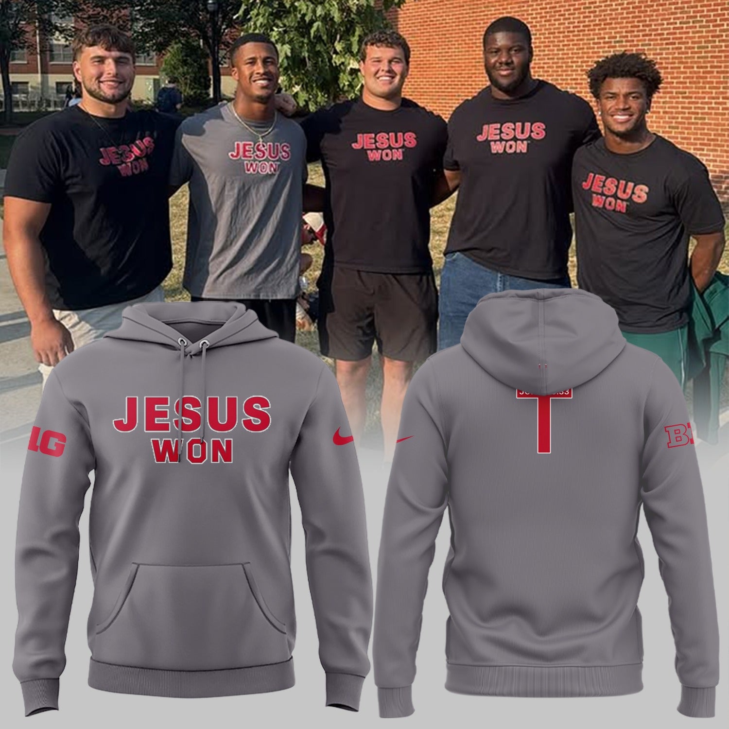 Limited Edition JESUS WON Gray Hoodie-ND090925121