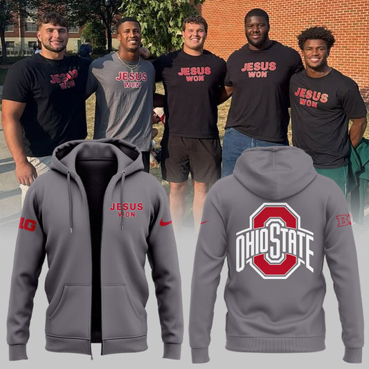 Limited Edition JESUS WON Gray Zip Hoodie-ND090925122