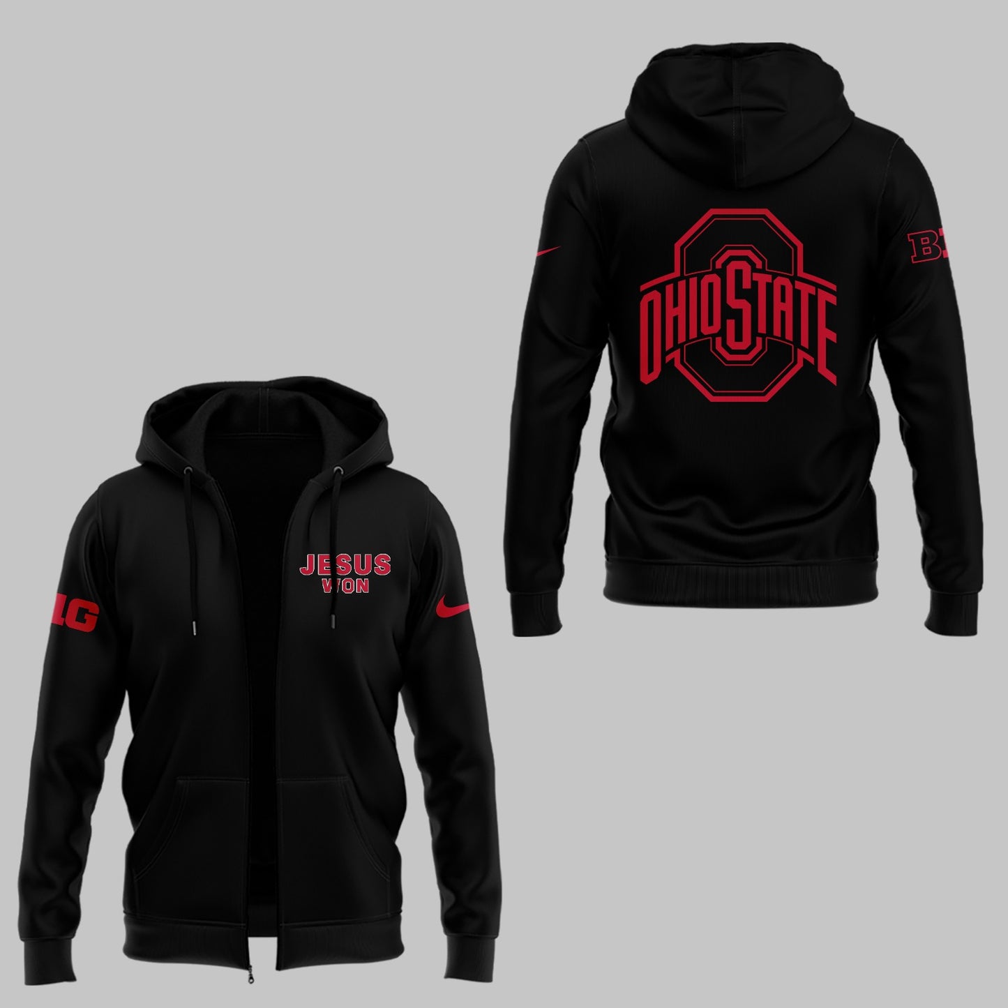 Limited Edition JESUS WON Black Zip Hoodie-ND090925123