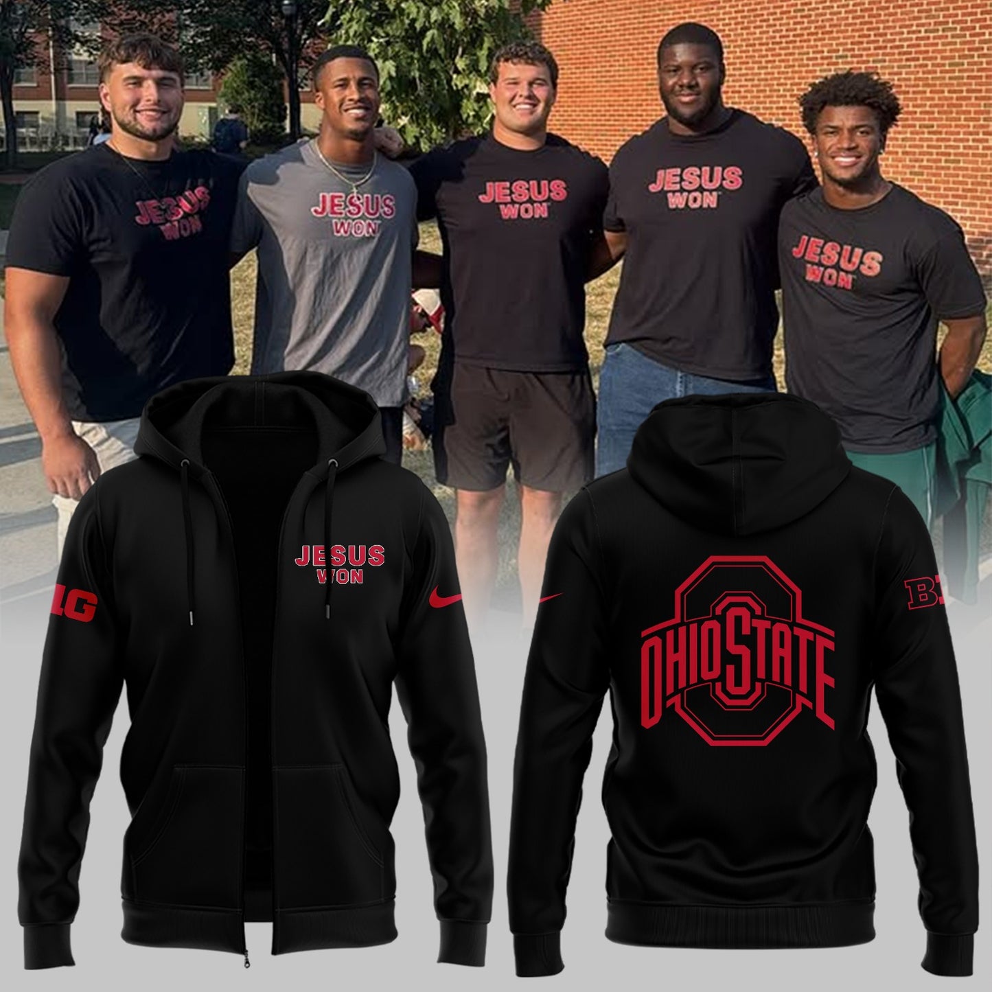 Limited Edition JESUS WON Black Zip Hoodie-ND090925123