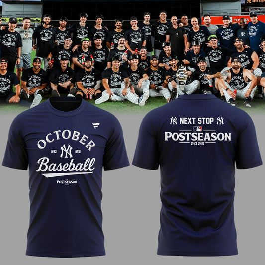 Limited Edition Yankees October Baseball Navy TShirt