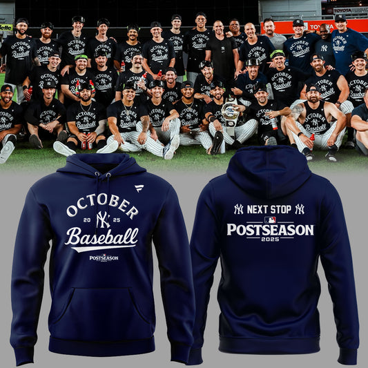 Limited Edition Yankees October Baseball Navy Hoodie