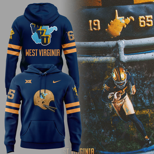 Limited Edition WVU Football 𝟏𝟗𝟔𝟓 𝐓𝐡𝐫𝐨𝐰𝐛𝐚𝐜𝐤 Hoodie v2