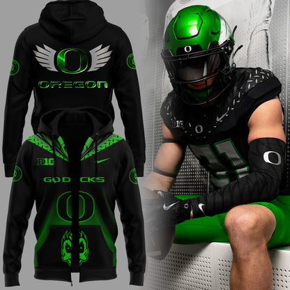 Limited Edition Oregon Football Game 6 uniform combo Zip Hoodie-ND10092532