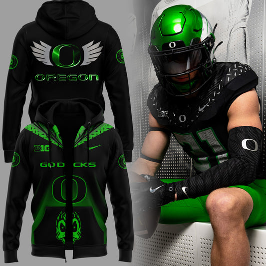 Limited Edition Oregon Football Game 6 uniform combo Zip Hoodie-ND10092532