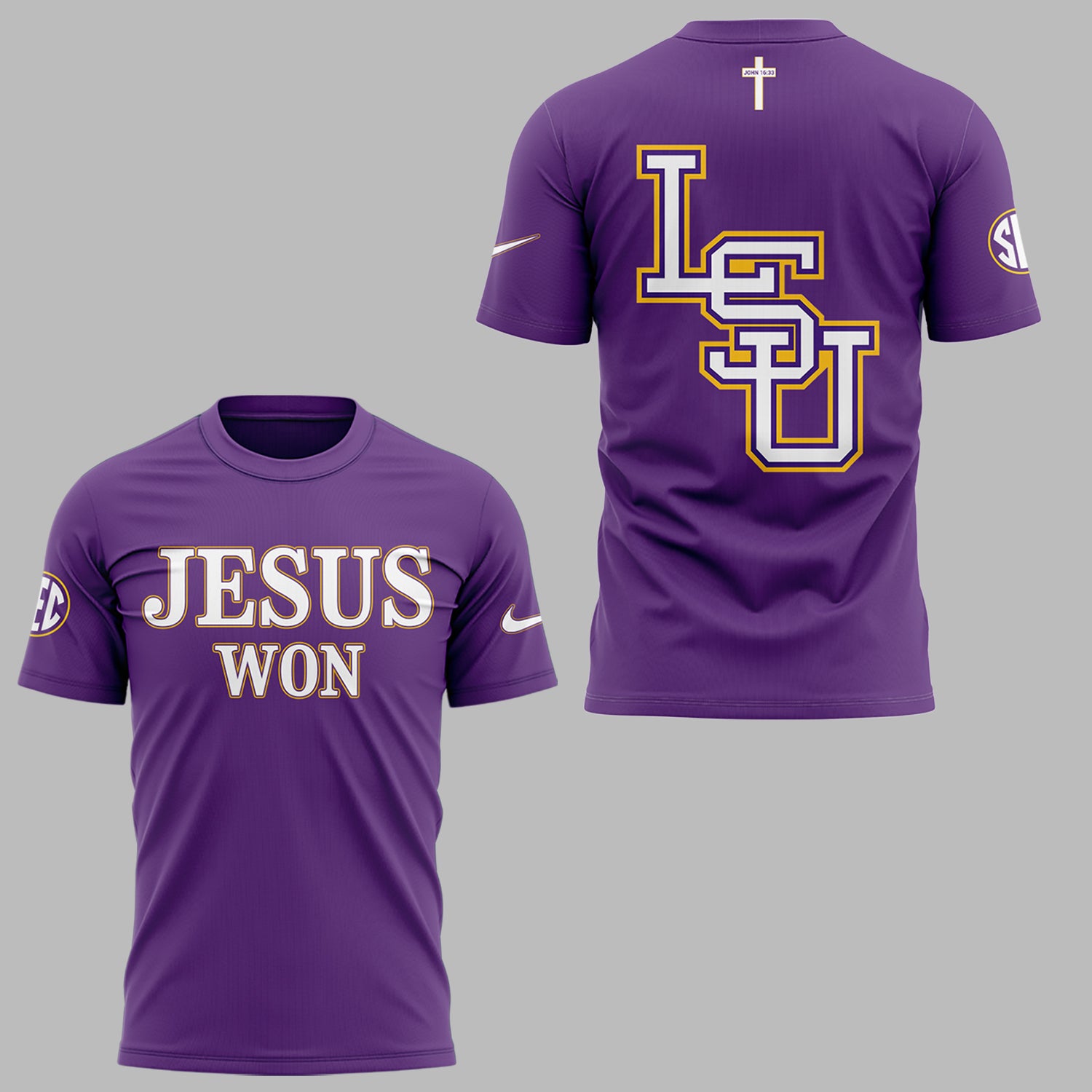 Limited Edition Tigers JESUS WON Purple TShirt-ND11042508
