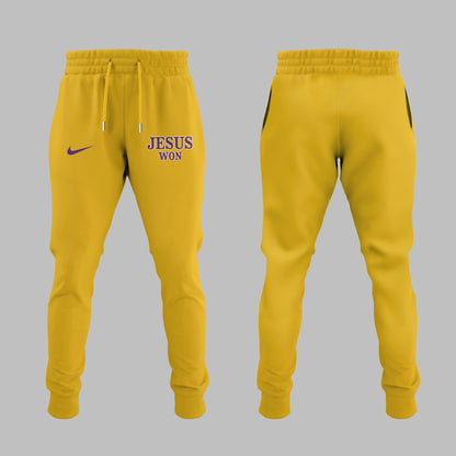 Special Edition Tigers JESUS WON Yellow Hoodie-ND11042512