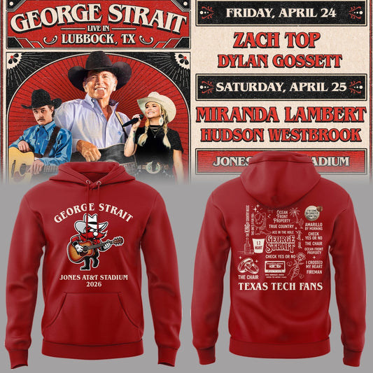 Limited Edition G. Strait x Texas Tech At Jones AT&T Stadium Hoodie