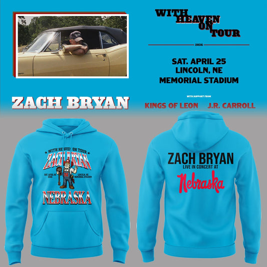 Limited Edition “With Heaven On Tour 2026” at Memorial Stadium Hoodie