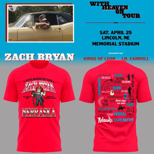 Limited Edition “With Heaven On Tour 2026” at Memorial Stadium Tshirt