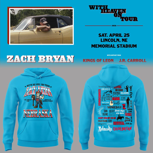 Limited Edition “With Heaven On Tour 2026” at Memorial Stadium Hoodie
