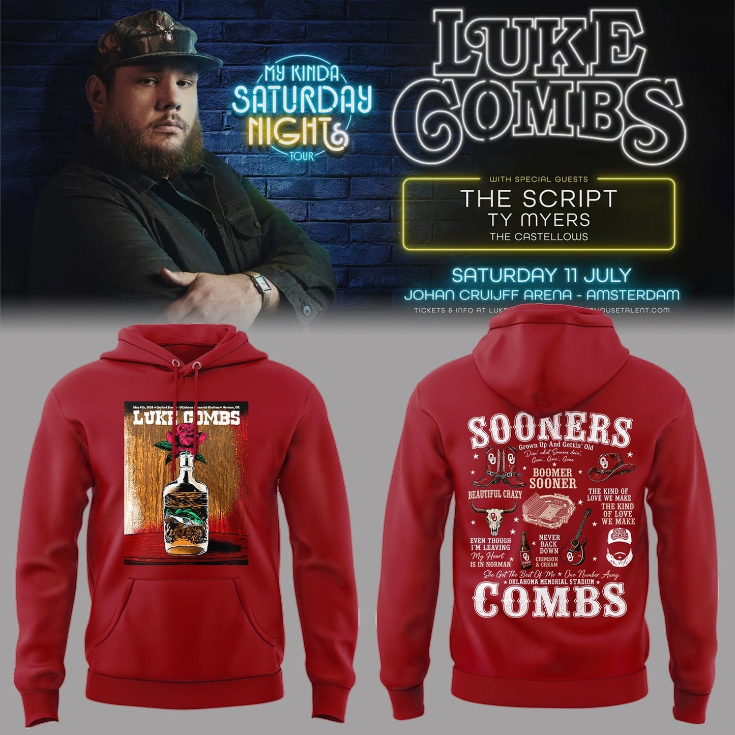 LC “My Kinda Saturday Nights Tour” at Oklahoma Memorial Stadium Hoodie