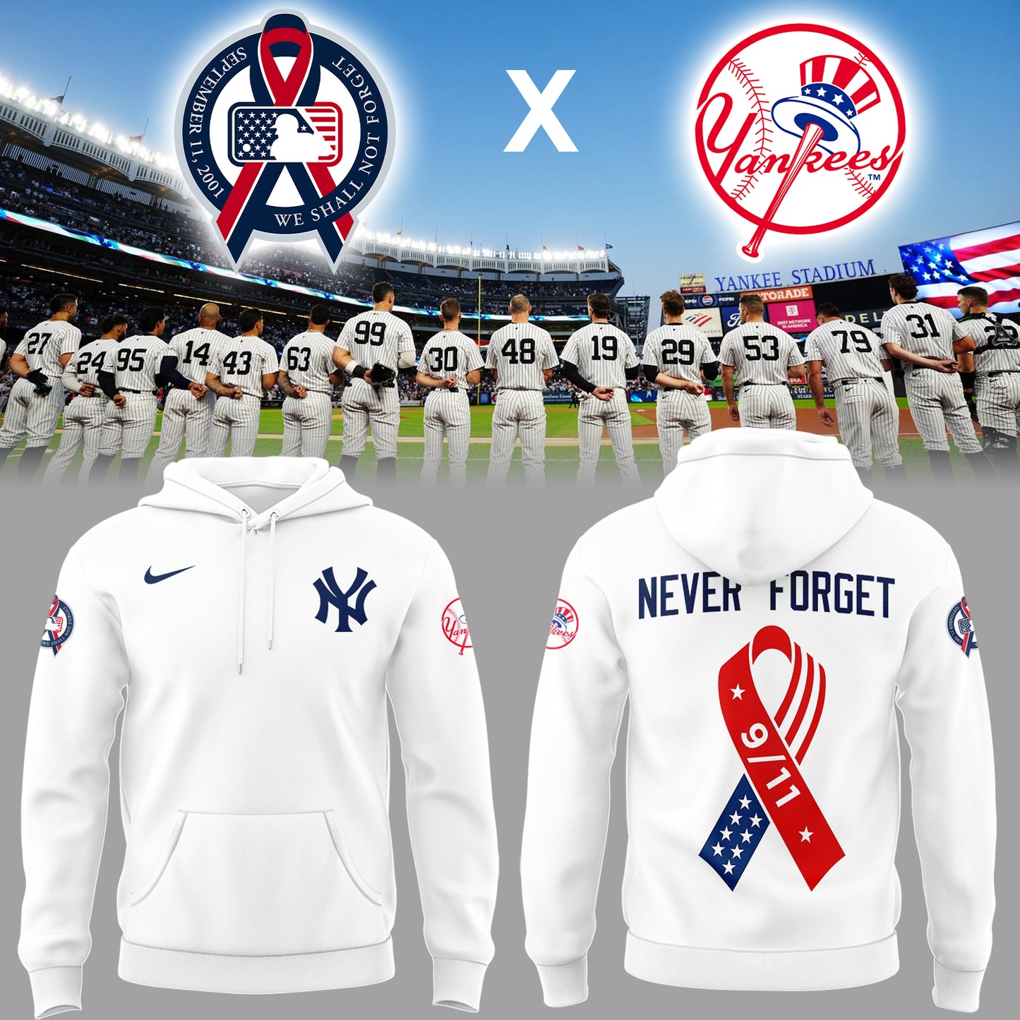 Limited Edition Yankees Never Forget Hoodie-PA091325003