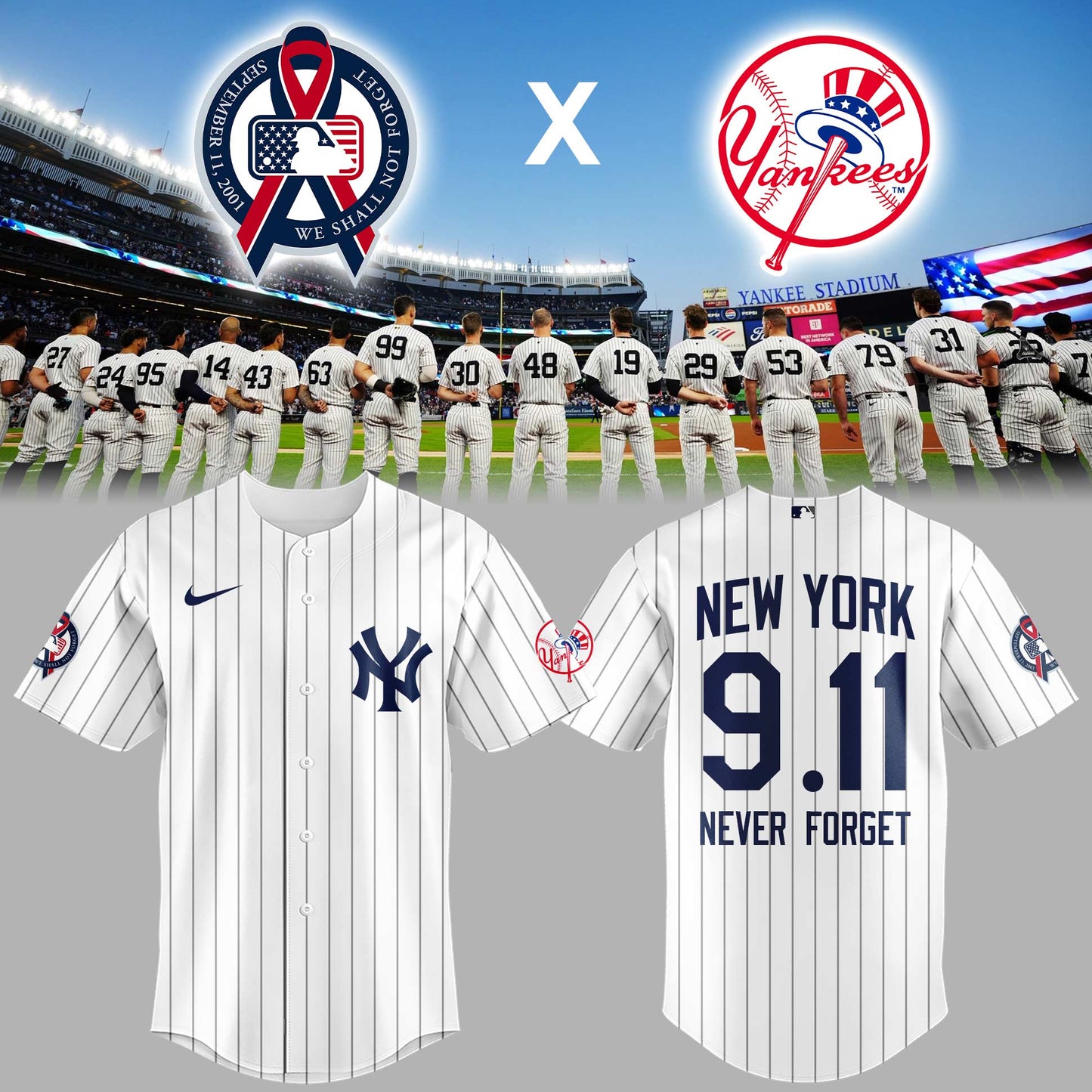 Limited Edition Yankees Never Forget Jersey-PA091325004