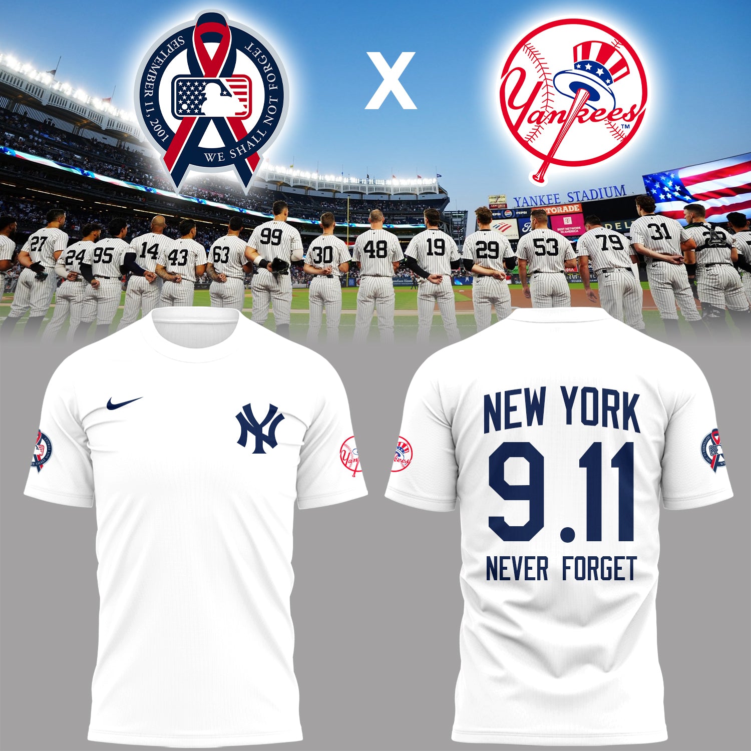 Limited Edition Yankees Never Forget Tshirt-PA091325005