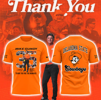 Thank you, Mike Gundy, for 35 years of wholehearted dedication to OSU Football TShirt