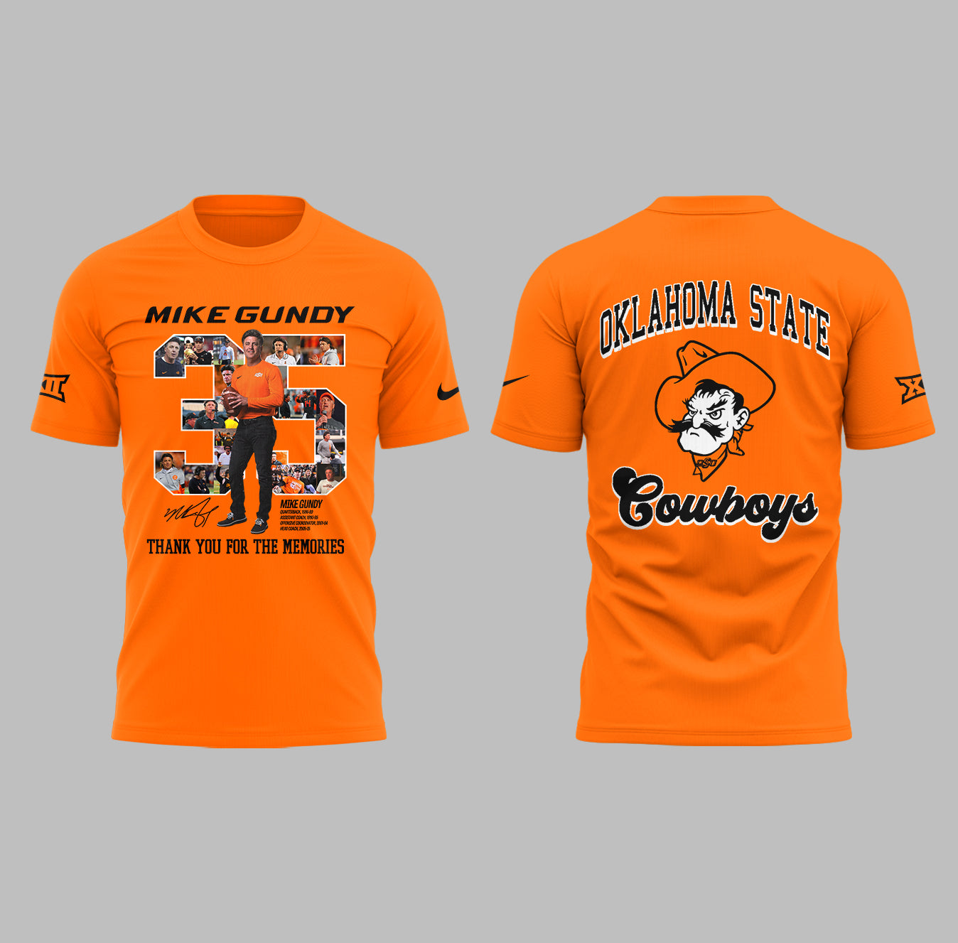 Thank you, Mike Gundy, for 35 years of wholehearted dedication to OSU Football TShirt