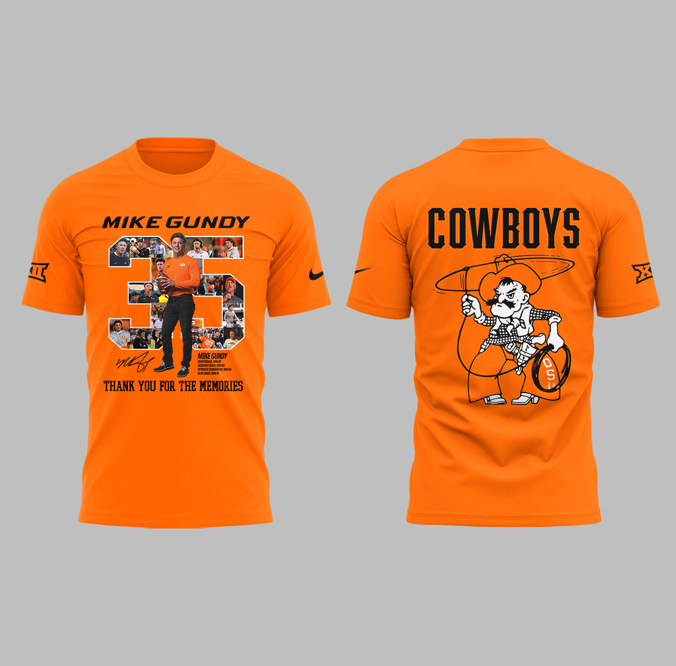 Thank you, Mike Gundy, for 35 years of wholehearted dedication to OSU Football TShirt