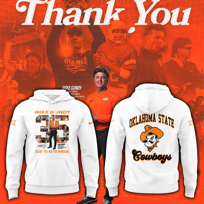 Thank you, Mike Gundy, for 35 years of wholehearted dedication to OSU Football Hoodie