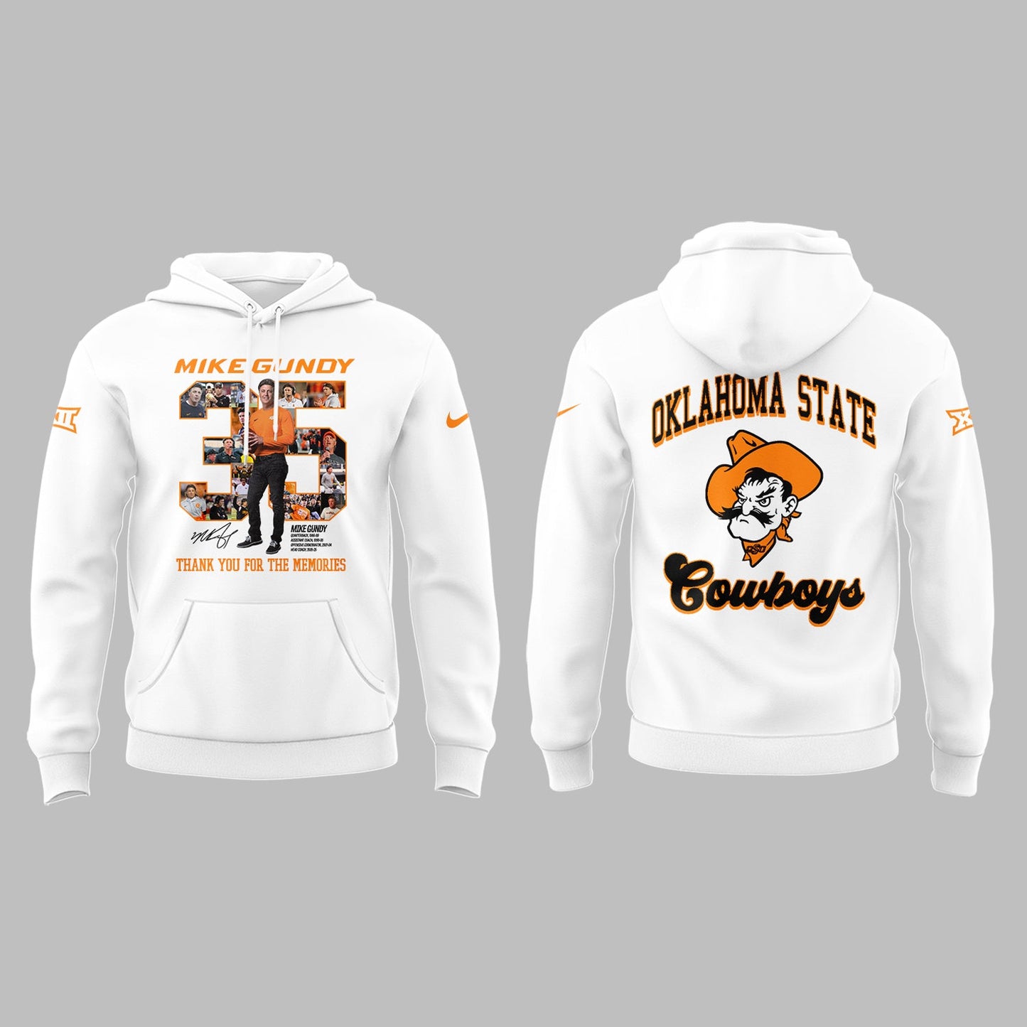 Thank you, Mike Gundy, for 35 years of wholehearted dedication to OSU Football Hoodie