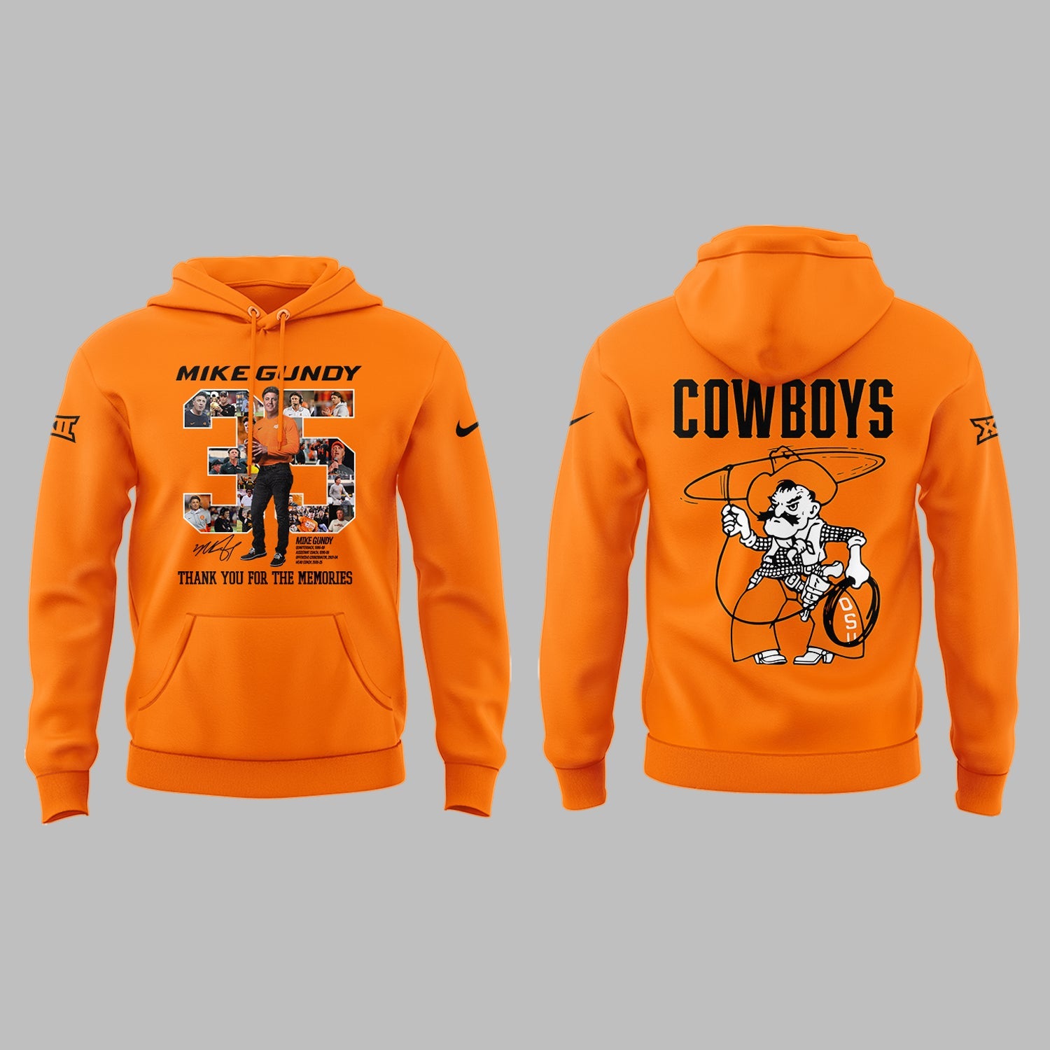 Thank you, Mike Gundy, for 35 years of wholehearted dedication to OSU Football Hoodie