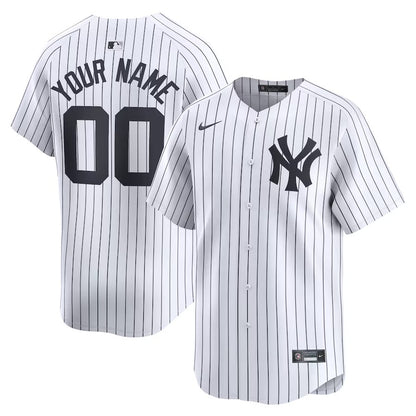 New York Yankees Nike White Home Limited Custom Jersey-PU091324358