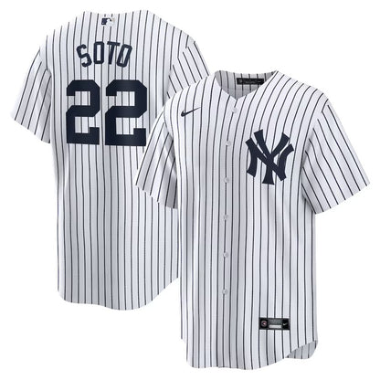 New York Yankees Juan Soto Nike White Home Replica Player Jersey-PU091324360