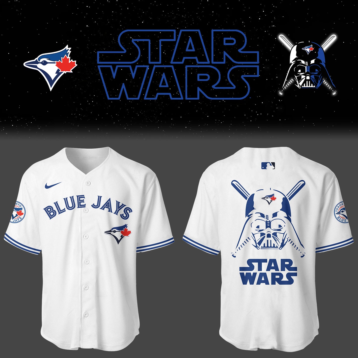 Blue Jays Baseball 2025 Limited "Blue Jays x Star Wars" White Jersey-PU25040209