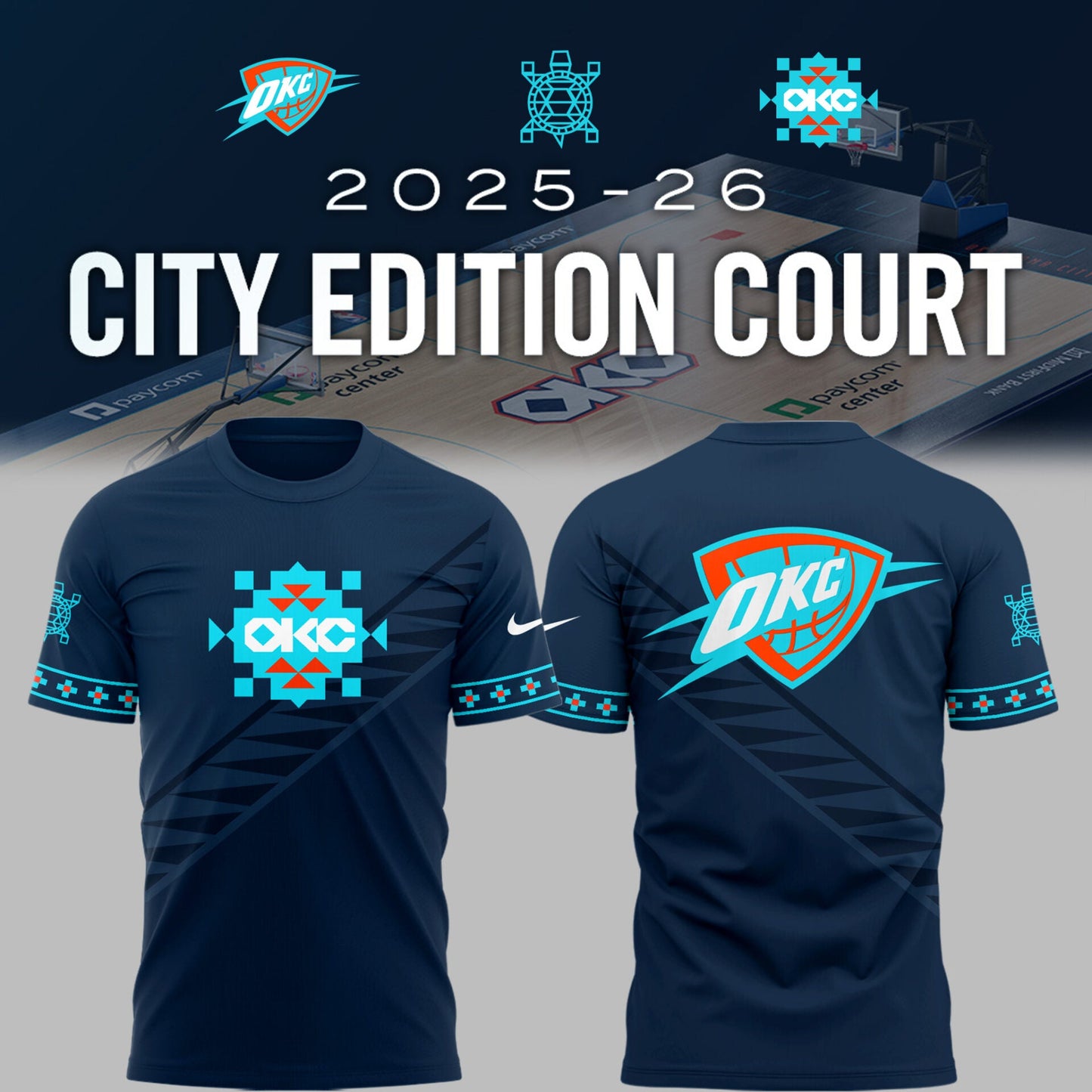 Limited Edition Thunder Basketball New City Edition 25′ TShirt-PU25082404