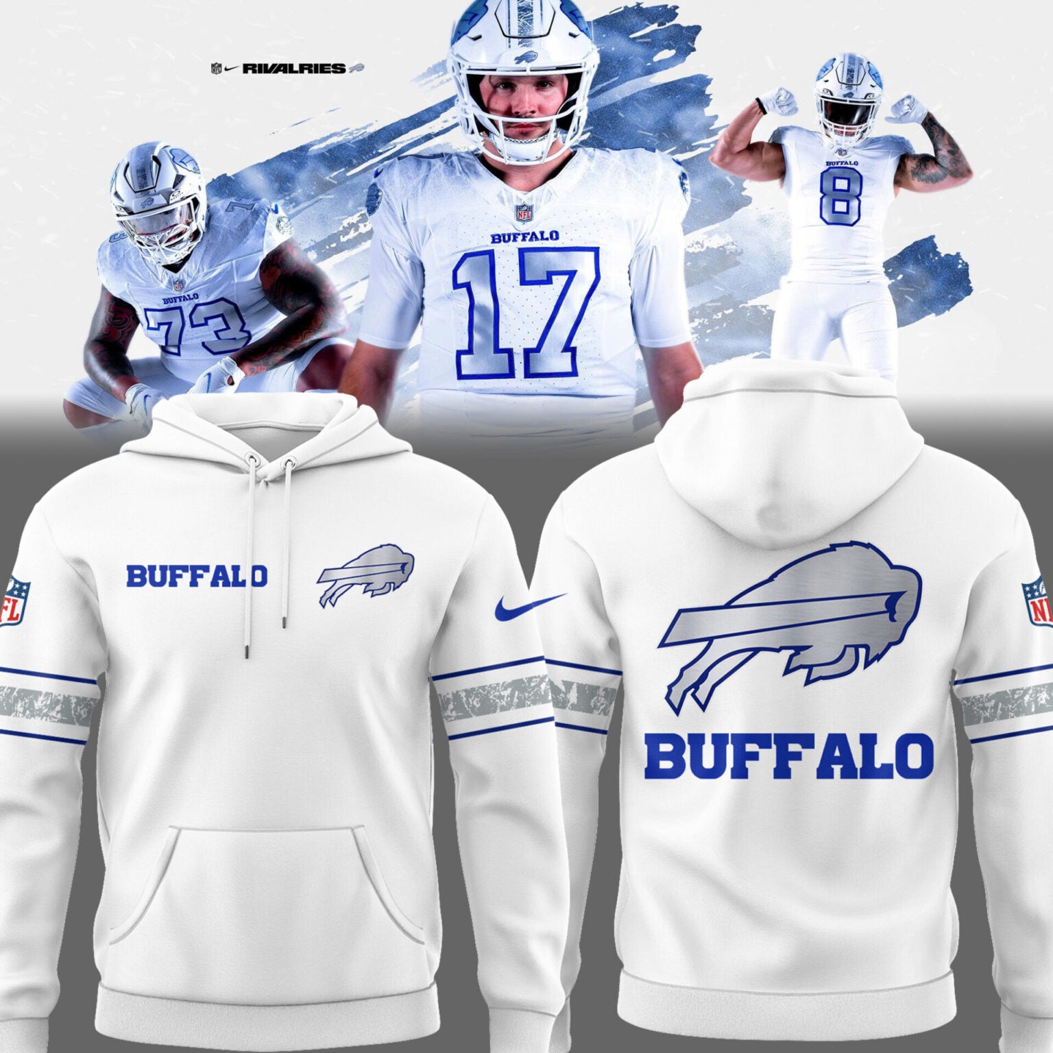 Buffalo Bills Cold Front Rivalries Hoodie | Cap | Joggers V3