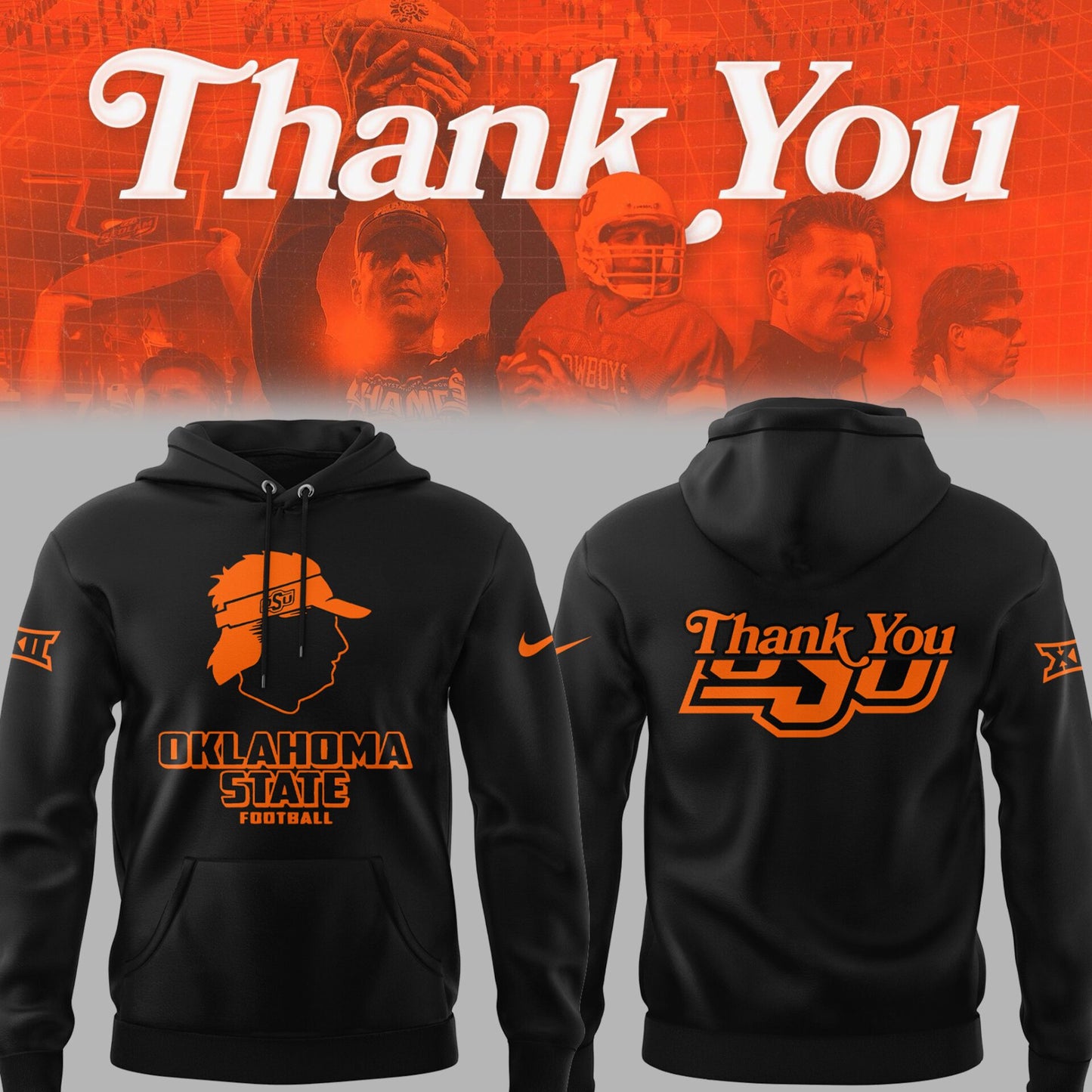 Limited Edition OSU FB Thank You For The Memories, Coach Mike Gundy Hoodie