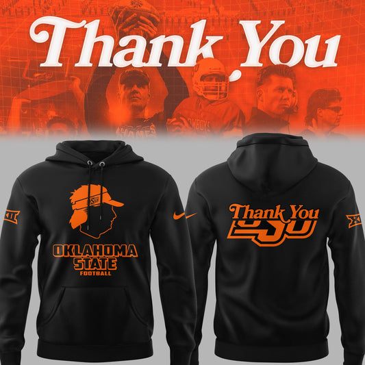 Limited Edition OSU FB Thank You For The Memories, Coach Mike Gundy Hoodie