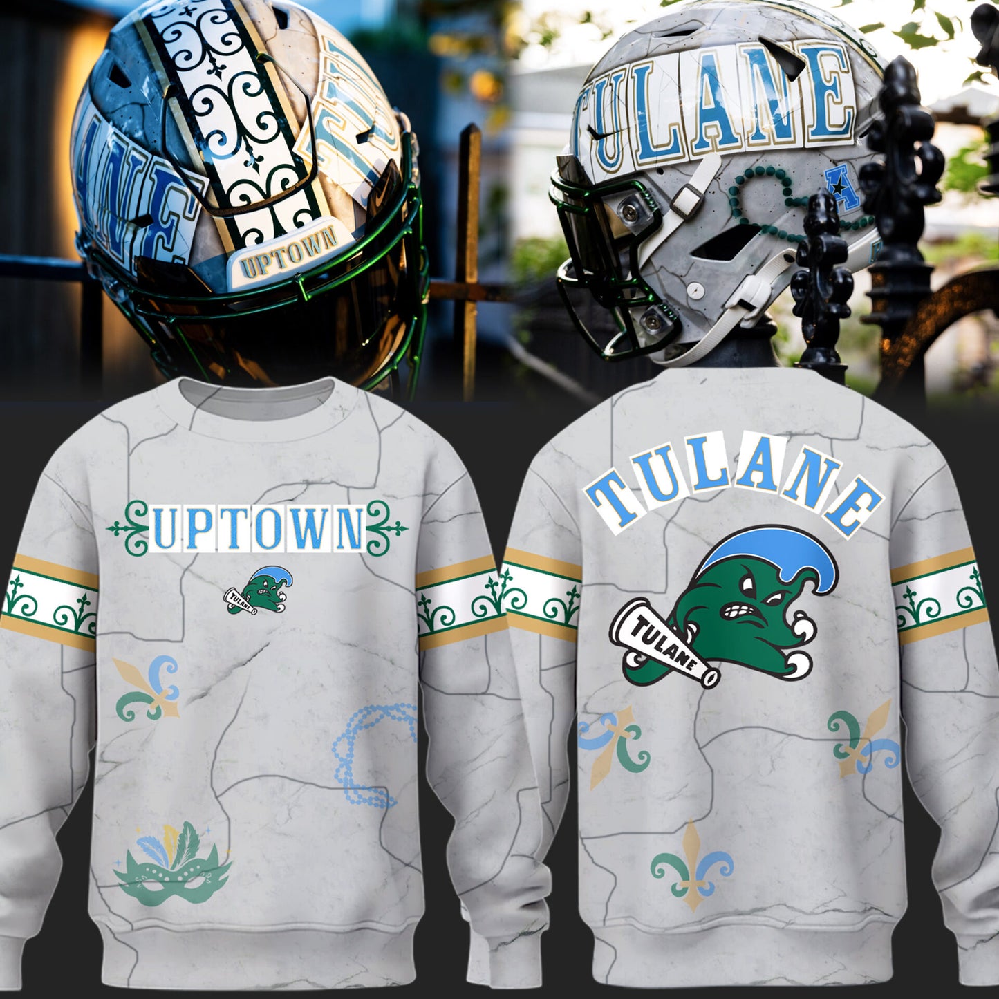 Limited Edition Tulane Football City Edition #UptownFootball Sweatshirt-PU25102219